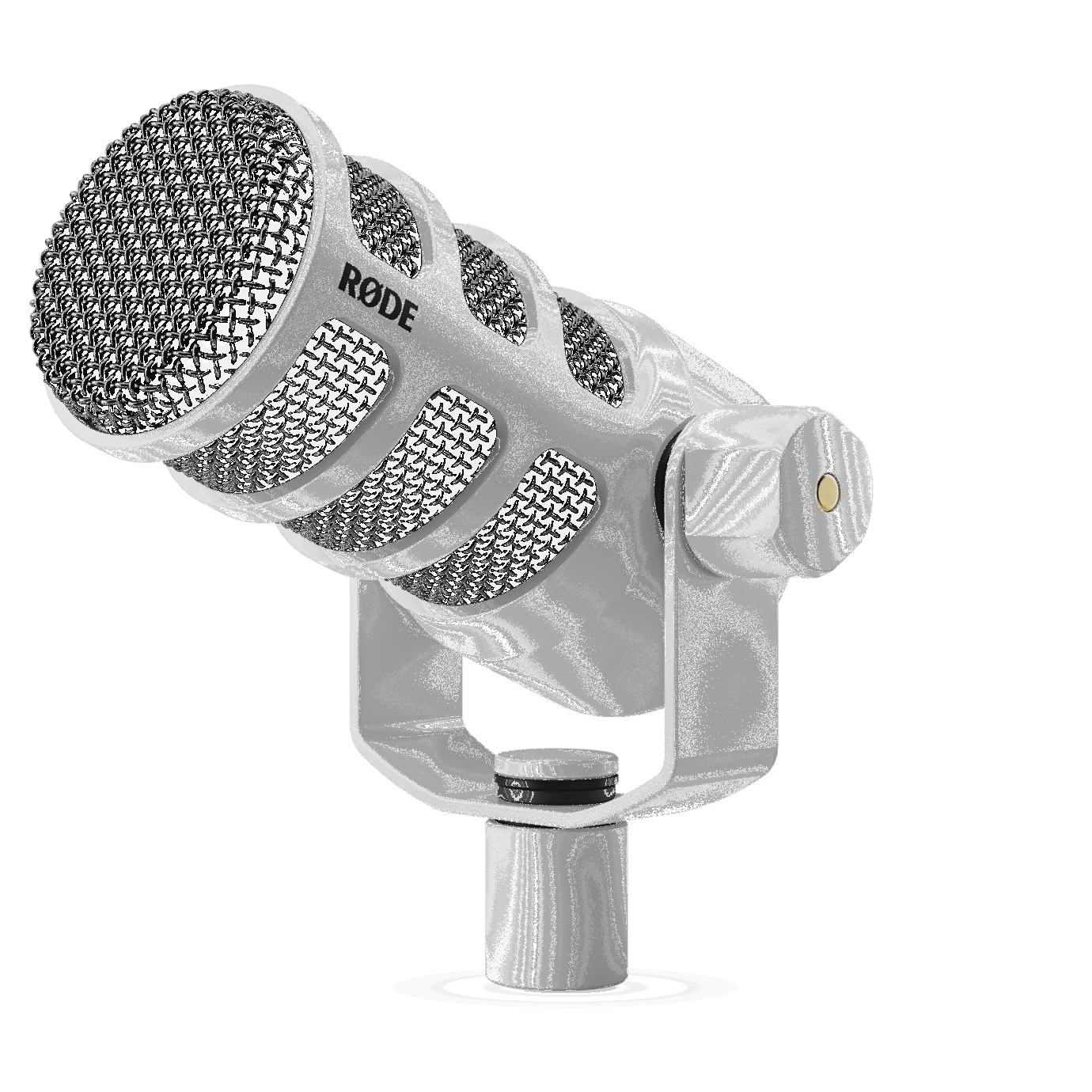 Micrófono dinámico Rode PodMic. Micrófono para estudios de grabación sin acondicionamiento acústico. Ignora ruidos del ambiente. webp.