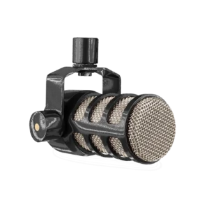 Micrófono dinámico Rode PodMic. Micrófono para estudios de grabación sin acondicionamiento acústico. Ignora ruidos del ambiente.2. webp.