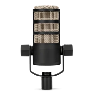 Micrófono dinámico Rode PodMic. Micrófono para estudios de grabación sin acondicionamiento acústico. Ignora ruidos del ambiente.3. webp.