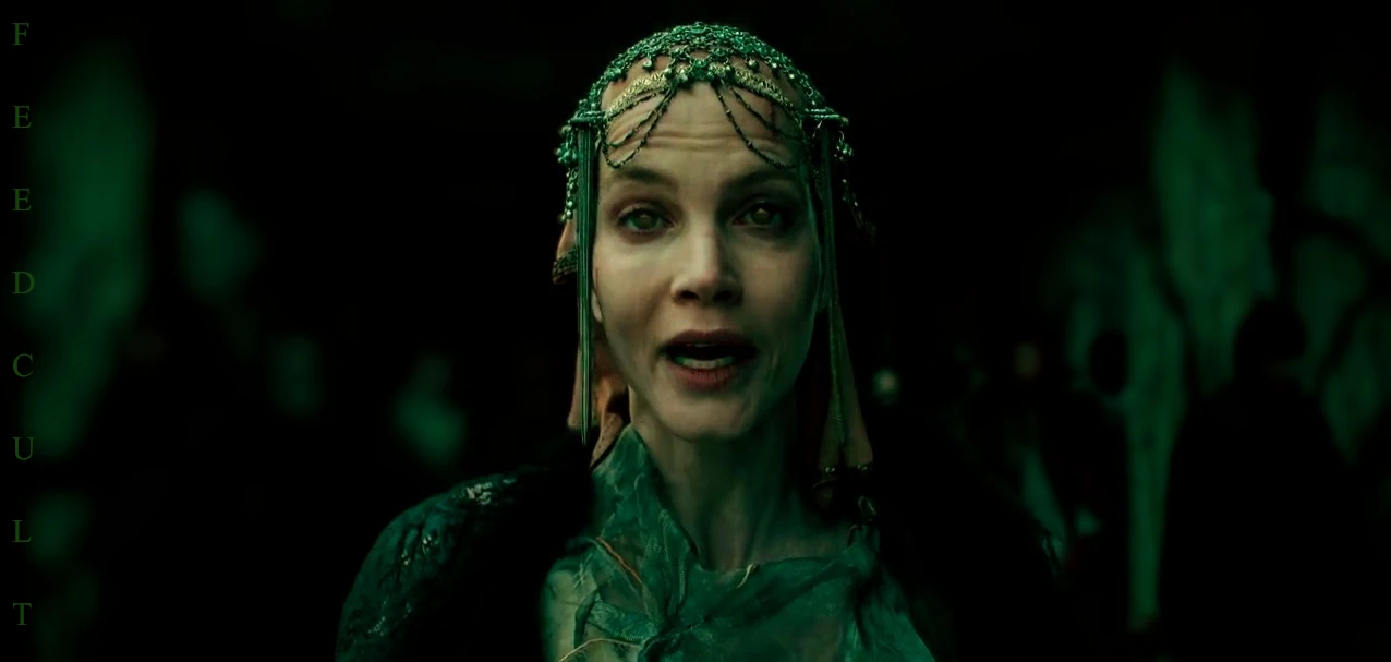 IMAGEN DE SYLVIA HOEKS EN LA SERIE SEE (2019) (APPLE) INTERPRETANDO A LA REINA KANE. IMAGEN EDITADA: FEEDCULT.COM (IMAGEN DESTACADA)