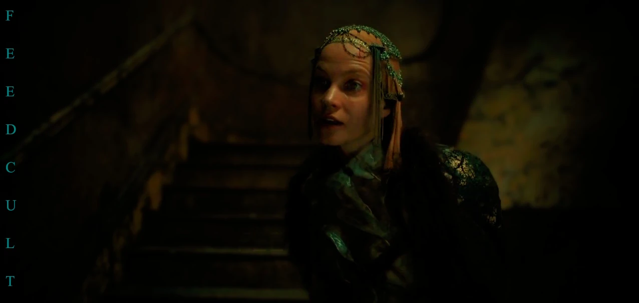 SYLVIA HOEKS ES LA REINA KANE EN LA SERIE SEE. KANE HABLA CON SU HERMANA: EL PODER DEBE MANTENERSE. SEE (2019) APPLE TV. EDITADO: FEEDCULT.COM. IMAGEN 1 DE 4.