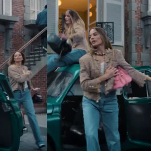 Margot Robbie es el en el video de la campaña del bolso Chanel 25, el vehículo es un Autobianchi Giardiniera color verde.3-webp