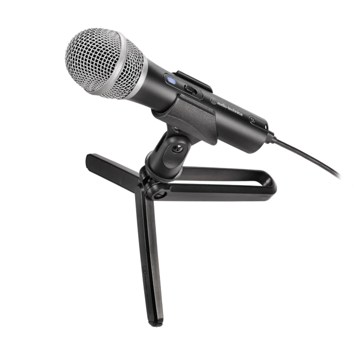 Micrófono ATR2100x-USB de la marca Audio Technics. Negro. Micrófono dinámico de mano. Conexiones: usb y xlr. Adecuado para podcast, cantantes, directos.6.webp