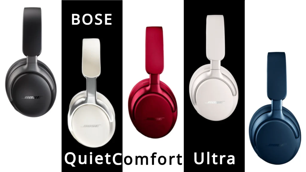 Bose quietcomfort, imagen de cabecera. Headphones: rojo, azul, blanco, negro y 66-edición. Imagen de feedcult.com