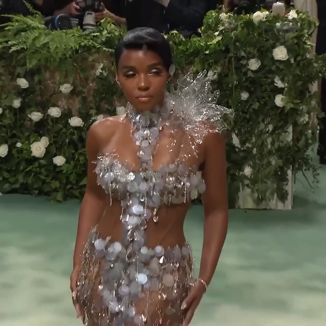 Janelle Monáe. Gala Met 2024. Vestido "diamantes de tequila" de la diseñadora Vera Wang.webb