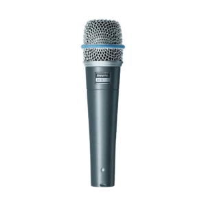 SHURE 57A BETA. Estupendo micrófono para instrumentos y voces. Amortiguación interior y aislamiento interno. Micrófono dinámico. Color gris, acabado elegante. Robusto.2.webp