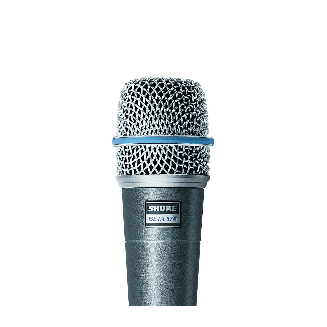 SHURE 57A BETA. Estupendo micrófono para instrumentos y voces. Amortiguación interior y aislamiento interno. Micrófono dinámico. Color gris, acabado elegante. Robusto.1.webp