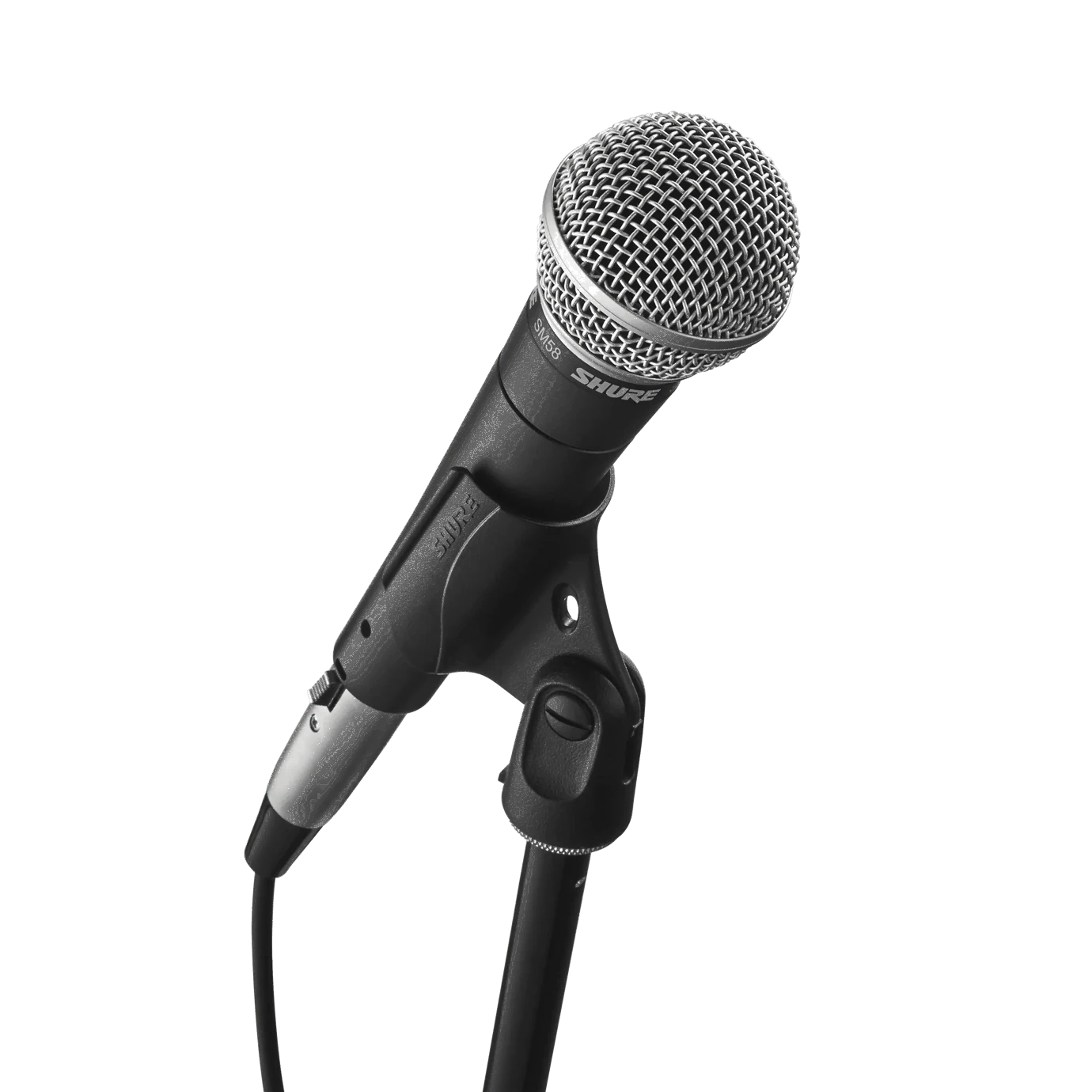 SHURE SM 58-superventas. dinámico. Usado ampliamente por cantantes famoso y presidentes de EEUU.   Rechaza ruidos del ambiente.1.webp