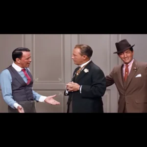 Película: Robin and The 7 Hood. Actores: Deam Martin, Sinatra, Sammy Davis Junior, Edward G. Robinson, Año: 1964. Director: Gordon Douglas
