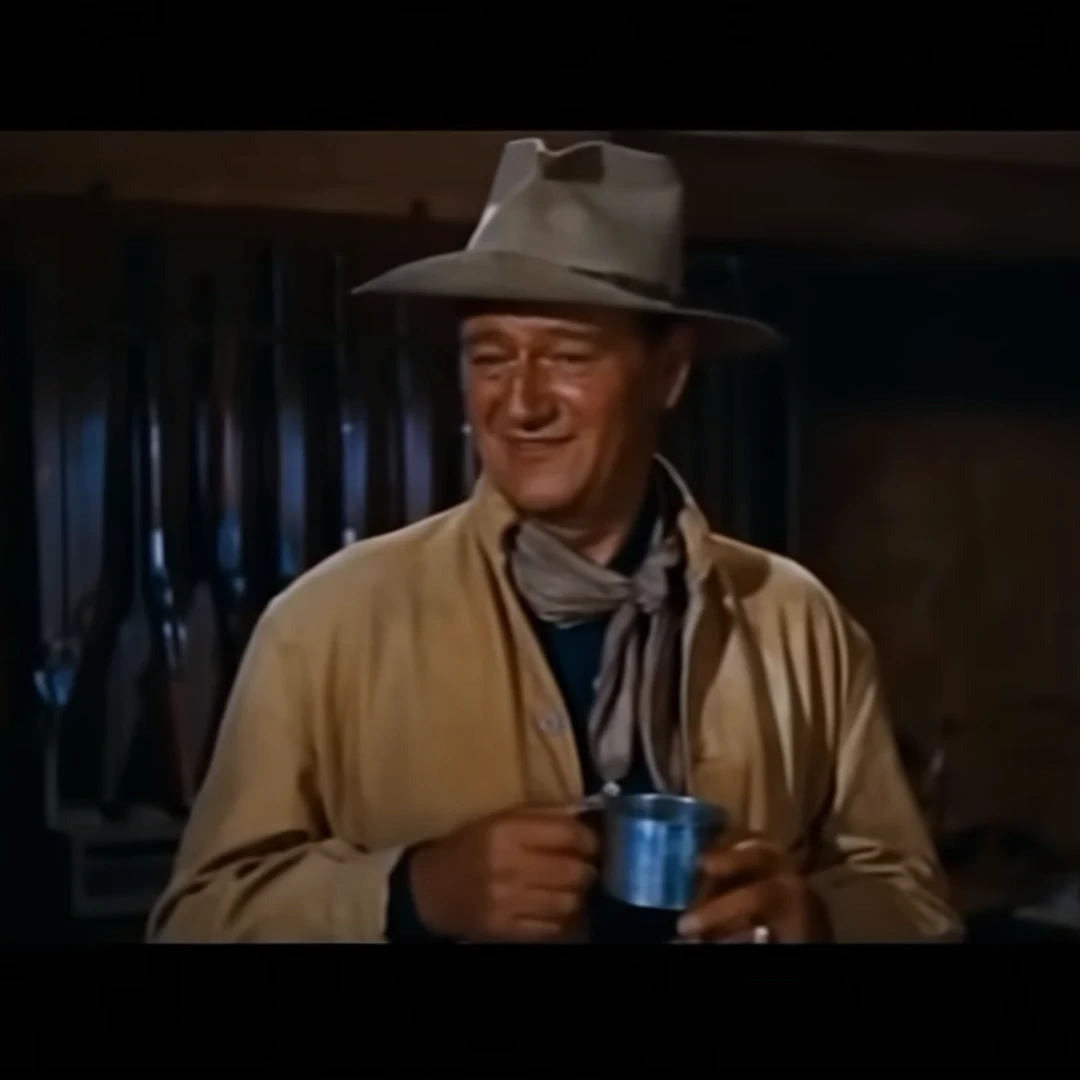John Wayne, película: Rio Bravo (1959) Director: Howard Hawks. webp